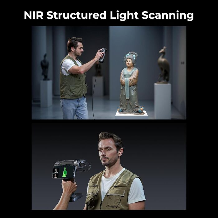 Сканер Creality Raptor X, бездротове сканування, 0,02 мм0,06 мм/м, 60 кадрів/с, 34-лінійний крос-лазер, 7-лінійний паралельний лаз