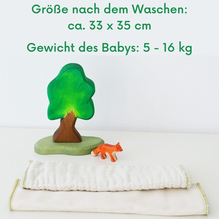 Органічні бавовняні підгузники avo cado розмір 2 - вміст 10 шт. - підходять до одного розміру штанів для тканинних підгузників - 1