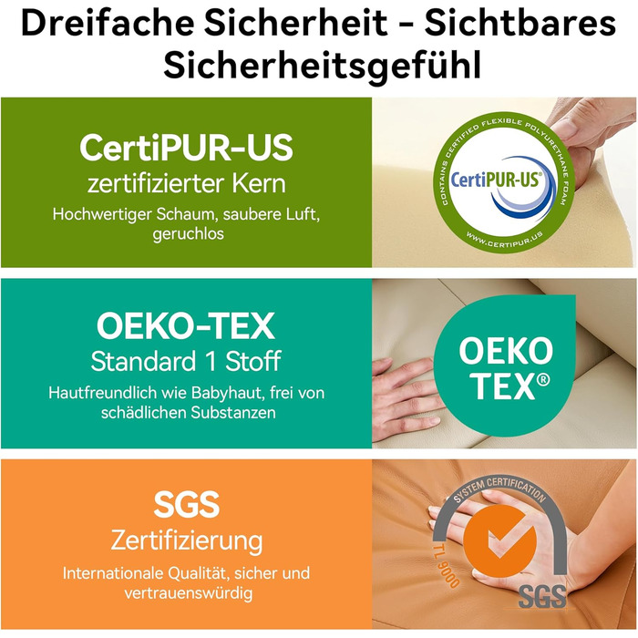 Крісло для відпочинку AIRSKY, крісло для телевізора зі справжньої шкіри з функцією відкидання, крісло для кінотеатру, крісло для сну, крісло для літніх людей, крісло для телевізора з функцією сну, крісло з ручним регулюванням для вітальні та спальні, беже