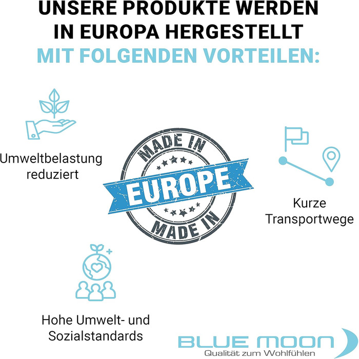 Подушка BLUE MOON 70x90 - Гіпоалергенна подушка для ліжка - Високоякісна мікрофібра - Подушка для сну - Гіпоалергенна - Подушку, яку можна прати - Зроблено в ЄС - (2 шт. в упаковці 70 x 90 см) 2 шт. ()