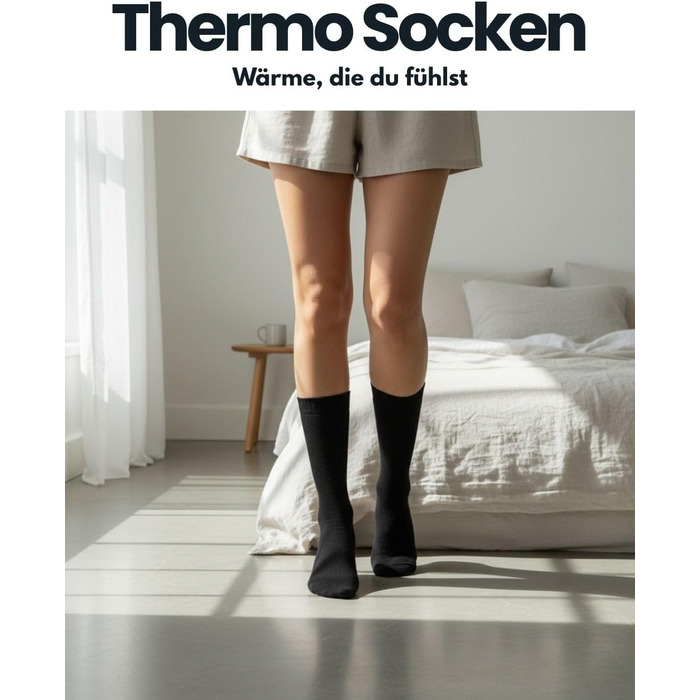 Пари термошкарпеток для жінок та чоловіків, зимові шкарпетки, повністю махрові, розміри 39-42, 6 пар Чорний, 6 12 24