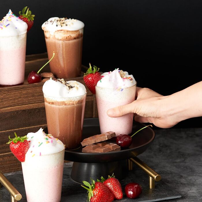 Пластикових стаканчиків преміум-класу, стаканчики для вечірок, стаканчики для пиття з золотим блиском (285 мл / 10 унцій) - тверді