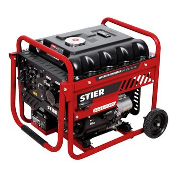 Інверторний генератор STIER SNS-500 5,0 кВт 75 дБ(A), Бензиновий аварійний генератор, Не потребує особливого обслуговування, для використання на вулиці, підходить для заряджання акумуляторів, компактний