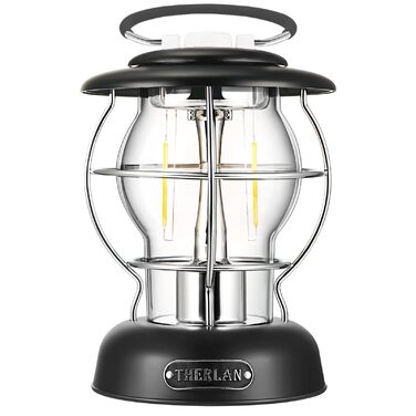 Ліхтар для кемпінгу, ретро-ліхтар для кемпінгу, (320 лм, IP44, 5000 мАг, до 180 годин) 3 рівні яскравості, плавне затемнення, акумуляторний ліхтар для кемпінгу, зовнішній світлодіодний ліхтар для кемпінгу RCL0002