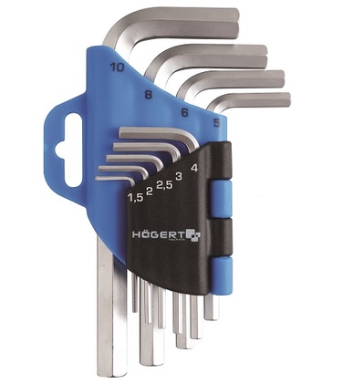 Набір шестигранних Г-подібних ключів HOEGERT 1.5 - 10 (HT1W802)