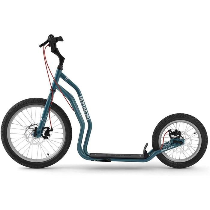 Самокат Yedoo Mezeq - до 150 кг, з пневматичними шинами 20/16 - самокат для дорослих, позашляховий самокат з підставкою і регульов