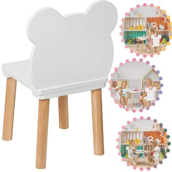Маленький дерев&39яний стільчик для дітей, дитячий стілець/табурет/стілець, 52 x 25 x 25 см та висота сидіння 27 см, для дітей віком 3, 4, 5, 6, 7 років, натуральні дитячі меблі
