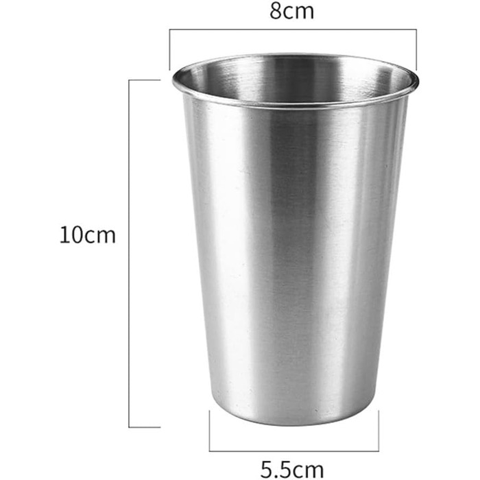 Штабельовані чашки з нержавіючої сталі, 350 мл, термостаканчики для кави, пива, чаю, кемпінгу, пікніків та вечірок, 10 шт.