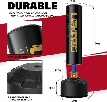 Боксерська груша з боксерськими рукавичками Мішок для кікбоксингу Важкий боксерський мішок для дорослих з всмоктуючою основою Муай