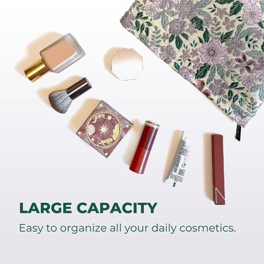 Косметичка Peachome з квітковим візерунком, жакардова тканина, вінтажна косметичка на блискавці, дорожня косметичка, подарунки для