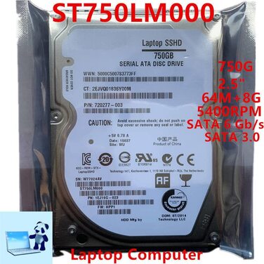 На 750 ГБ 2,5-дюймовий SATA 6 Гбіт/с 64 МБ 8 ГБ 5400 об/хв для внутрішнього SSHD для ноутбука SSHD для ST750LM000