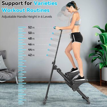 Сходовий тренажер для домашнього використання, складний, з великою педаллю, вертикальний тренажер для тренування всього тіла, степер для домашніх тренувань з вантажопідйомністю 110 кг