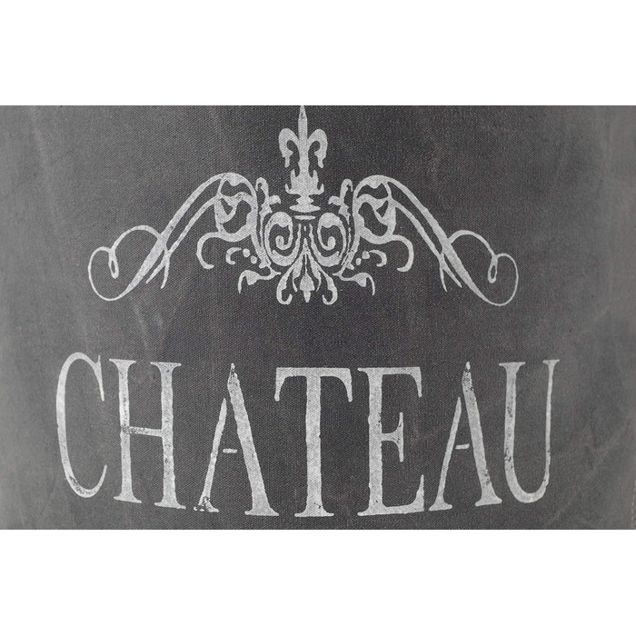 Круглий пуф/табурет Kobolo - Chateau - з полотна - з аплікаціями