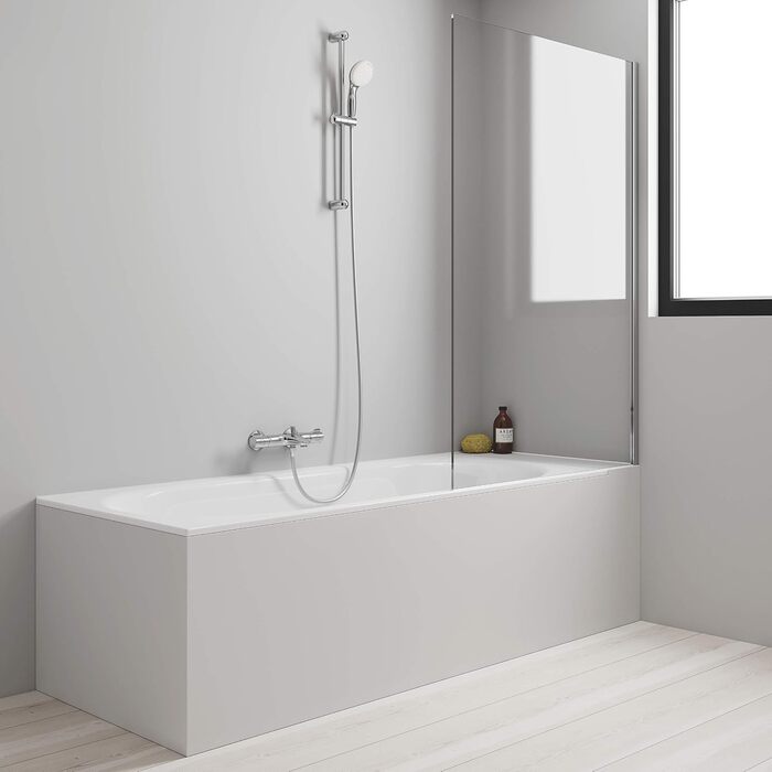 Змішувач для ванни Grohe Bau Cosmic 800 THM (вбудована частина), 1/2 F, сріблястий, з підключеннями, 34569000