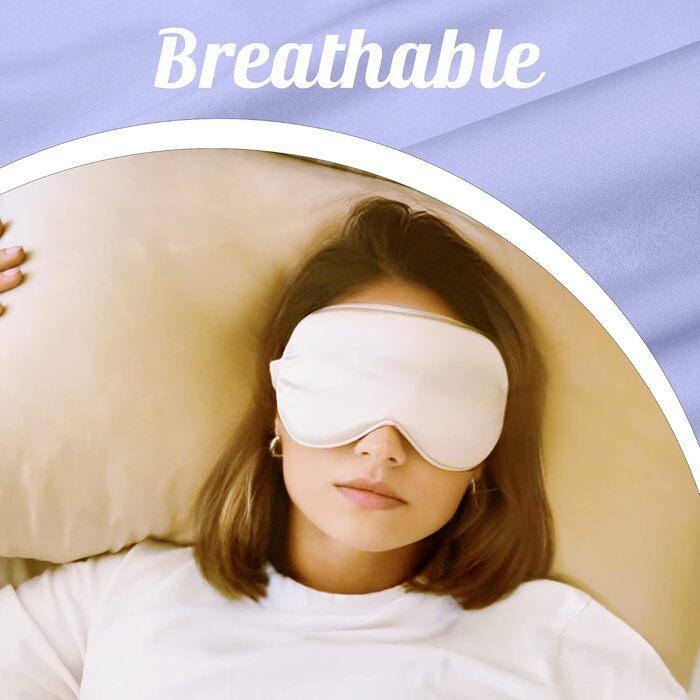 Шовкова маска для очей MATASSE Silk Your Life - 3D контурна маска для сну, чохол для очей, маска для сну з ремінцем для жінок, шам