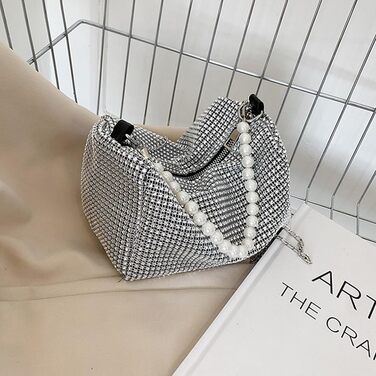 Клатч жіноча вечірня сумочка маленька блискуча сумочка елегантний весільний весільний клатч перлове намисто вечірні сумочки маленькі золоті срібні