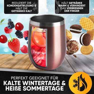 Винний кухоль TELANKS на винос, 2 шт. и келиха для вина, кружка для вина з нержавіючої сталі, ізольована кришкою, подарунок для ке