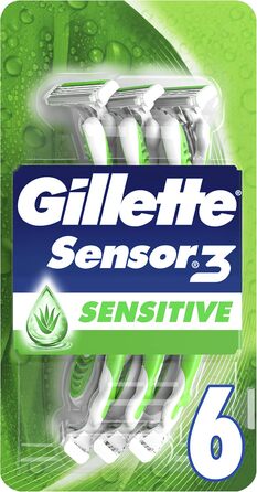 Одноразові чоловічі бритви Gillette Sensor3 Sensitive x6