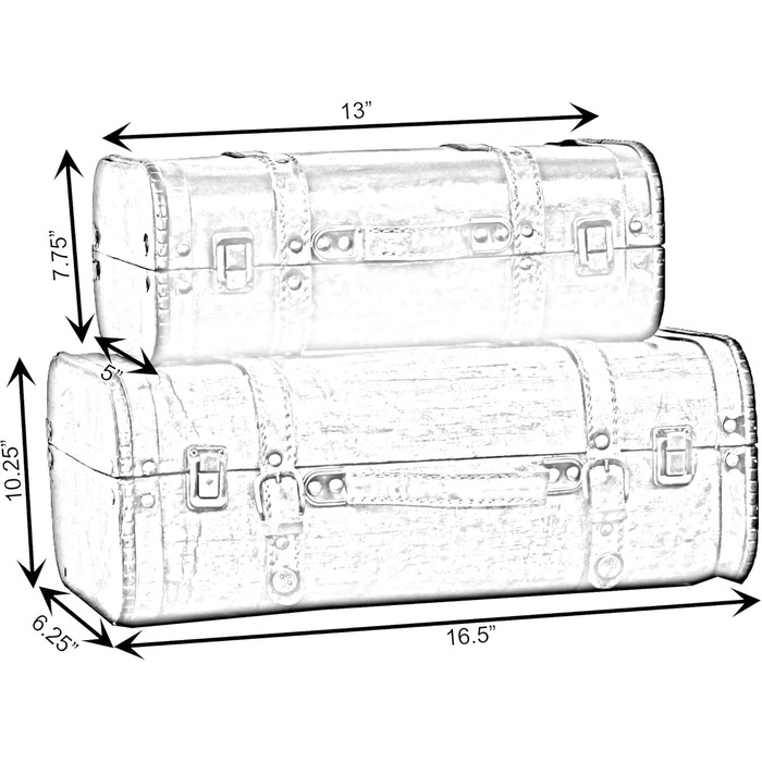 Валіза/багажник у вінтажному стилі (комплект з 2 шт. )