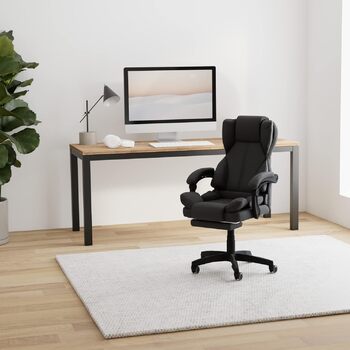 Офісне крісло, ергономічне стільце для столу, крісло керівника з тканини з м&39якими підлокітниками та підголівником, регульоване по висоті крісло, що обертається на 360, крісло, що обертається з тканини, колір чорний