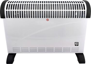 Конвекторний обігрівач SHX з турбовентилятором 2000 Вт SHX08TKV2000 радіатор 2000 Вт, запобіжний термостат, 3 рівні потужності, захист від перегріву, низький рівень шуму, білий