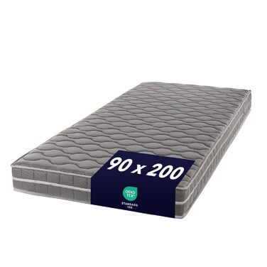 Матрац 90x200 см, висота 16 см, рівень жорсткості H2-3, двосторонній матрац 4-в-1 з в&39язкопружною піною та ефектом пам&39яті, 100-денний пробний період, чохол з літнім та зимовим боками, Oeko-Tex Standard 100, в&39язкопружний матрац 90 x 200 см