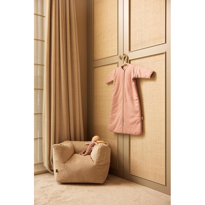 Дитяче крісло Jollein Вельвет, Натуральний Крісло-мішок для дітей Від 1 до 4 років Для хлопчиків та дівчаток Крісло для малюків 40x46x37 см