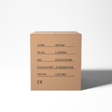 Цифрові фритюрниці TUKAILAi 5 л зі швидкою циркуляцією повітря та екраном одним дотиком, 8 попередніх налаштувань приготування, кошик з антипригарним покриттям, таймер контролю температури, кошик з антипригарним покриттям, безмасляна картопля фрі для дому