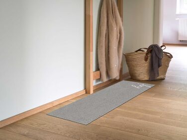 Килимок MOCAVI для взуття, паркування для взуття 30x100 см, що прається, теплого сірого кольору, Hej Scandi килим для взуття, довгий, вузький, без взуття, декоративна зона для приміщень, вулиці, килимок, для передніх дверей, багажника 30x100 см без бордюр