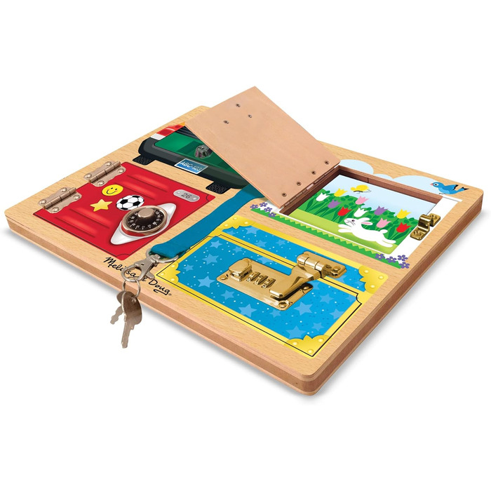 Ігрова дошка Melissa & Doug Lock and Latch розвиваюча іграшка моторика 3 подарунок для хлопчиків або дівчаток