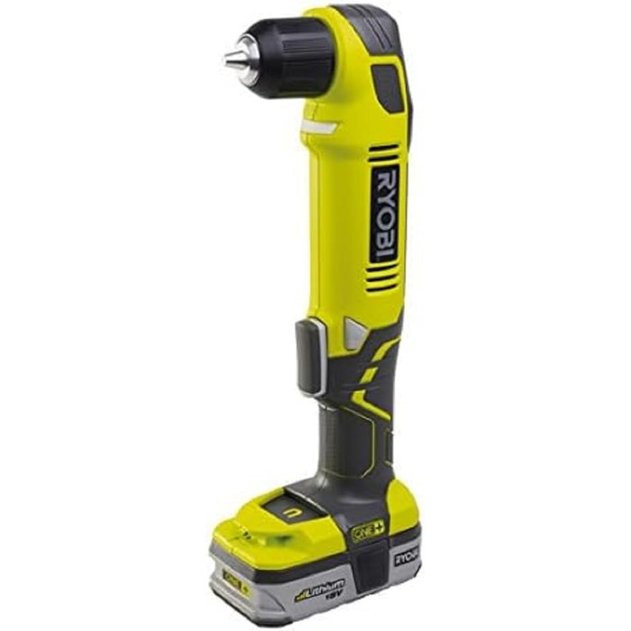 Акумуляторна кутова дриль-шуруповерт RYOBI 18 В ONE RAD1801M (швидкозатискний патрон 10 мм, автоматичне блокування шпинделя, автом
