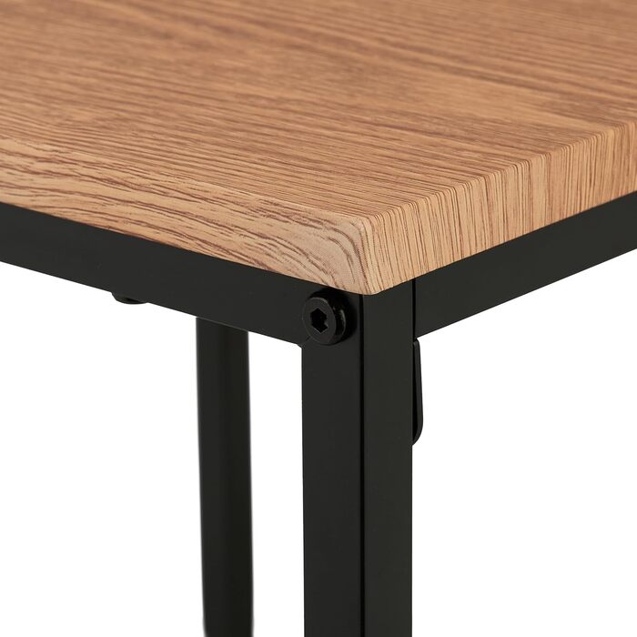 Набір з 2 журнальних столиків Relaxdays, штабелювані, промисловий дизайн, столи, що вкладаються, 2 розмірів, квадратні, металеві, світло-коричневі/чорні