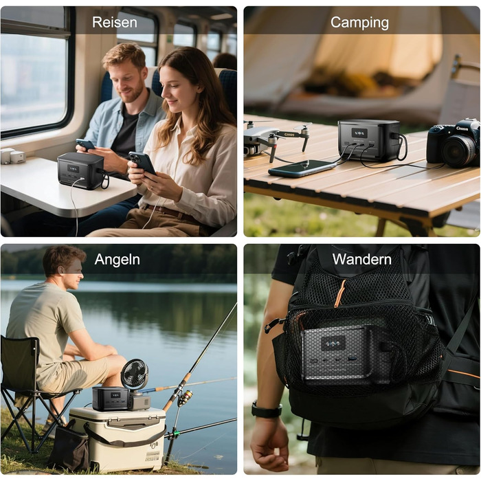 Портативна електростанція ALLPOWERS P100 з вихідною потужністю 100 Вт, швидким зарядним акумулятором LiFePO4 ємністю 99,2 Втгод, портативним резервним акумулятором потужністю 128 Вт, сонячним генератором для подорожей, надзвичайних ситуацій, кемпінгу, діл