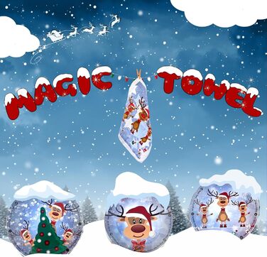 Набір "Магічних рушників" Bada Bing Rudolph 3 шт., для адвент-календаря