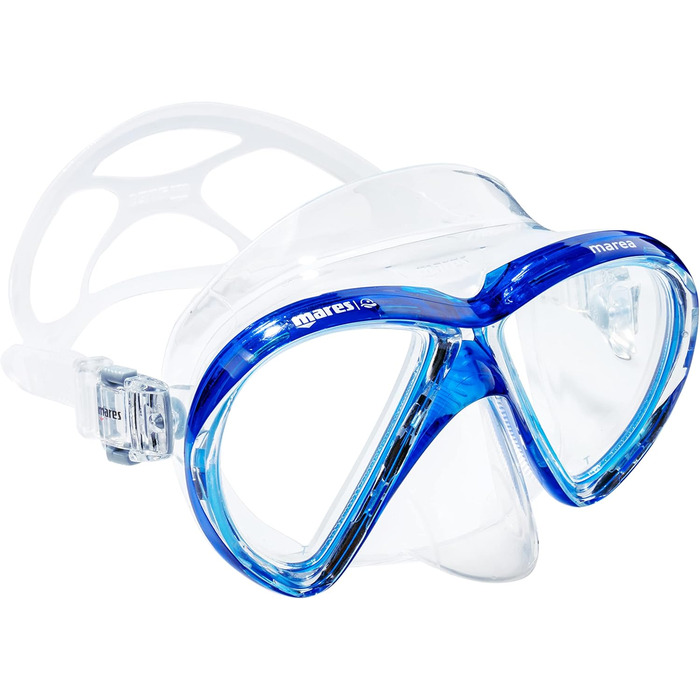 Набір Mares Marea X-One - Набір для сноркелінгу для дорослих з маскою, ластами та трубкою, силіконова маска, ласти з канальною тягою, напівсуха трубка, синій L-XL