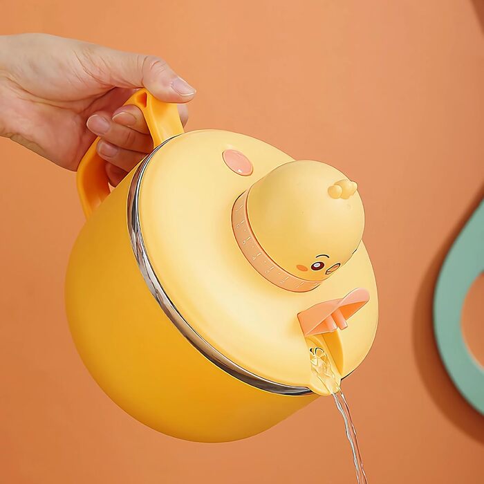 Миска для рамену з кришкою, велика миска для локшини швидкого приготування об&39ємом 1200 мл з таймером, миска для швидкого приготування з нержавіючої сталі 304 для локшини, бенто, обіду (Monkey)