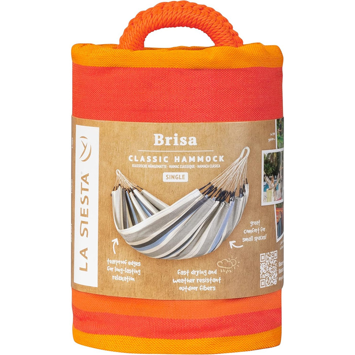 Класичний одномісний гамак, ручної роботи в Колумбії, шириною 140 см для відпочинку в приміщенні та на відкритому повітрі. (Toucan