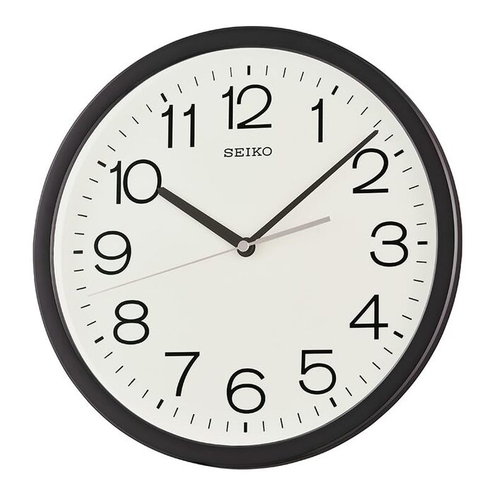 Настінний годинник Seiko, чорний