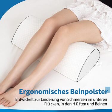 Подушка для колін для тих, хто спить на боці, подушка з піни з ефектом пам&39яті для сну на спині та стегнах, клиноподібна подушка для сну на спині, ергономічна підтримка сну (для жінок)