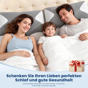 Ортопедична подушка A-Pce, ергономічна подушка з піни з ефектом пам&39яті, подушка для підтримки шиї для полегшення болю в шиї, плечах та спині, ідеально підходить для сну на боці, спині та животі, сіро-біла