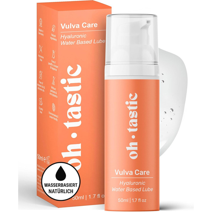 Натуральний зволожувальний лубрикант ohtastic з гіалуроном для жінок, 50 мл