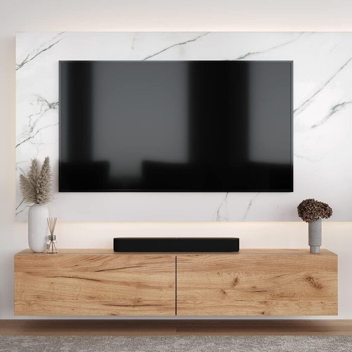 Тумба під телевізор Planetmbel, столик під телевізор довжиною 140 см, тумба під телевізор підвісна або стояча, тумба під телевізор