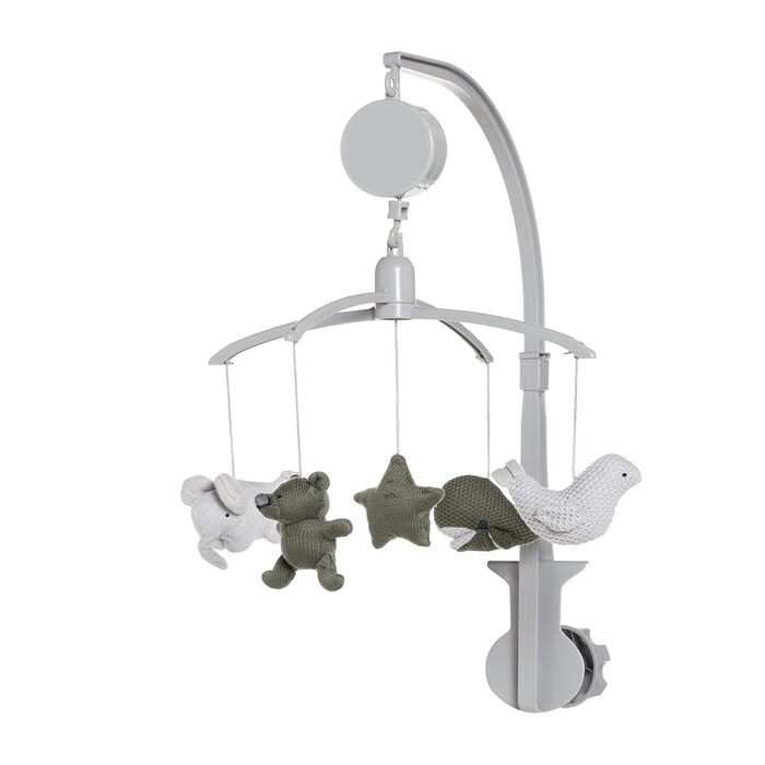 Мобіль Baby's Only Music Mobile Baby Animals, в'язані фігурки, Old Pink