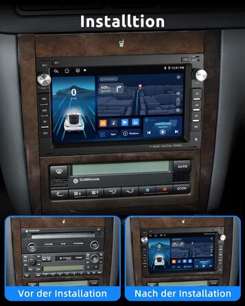 Автомобільне радіо ESSGOO Wireless Carplay та Android 264G Android 14 для VW VW Polo MK3/4 9N Golf 4 Passat B5 T5 Seat Skoda, 7-дюймовий сенсорний екран з Bluetooth FM RDS GPS WiFi