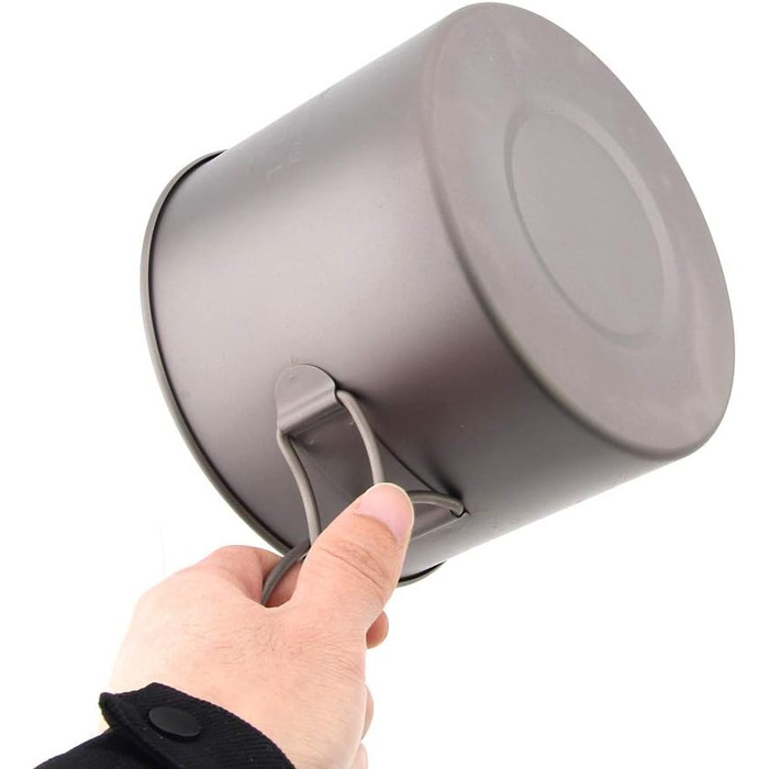 Надлегкий титановий горщик для вулиці, складний портативний посуд для пікніка з кришкою, 1300 мл