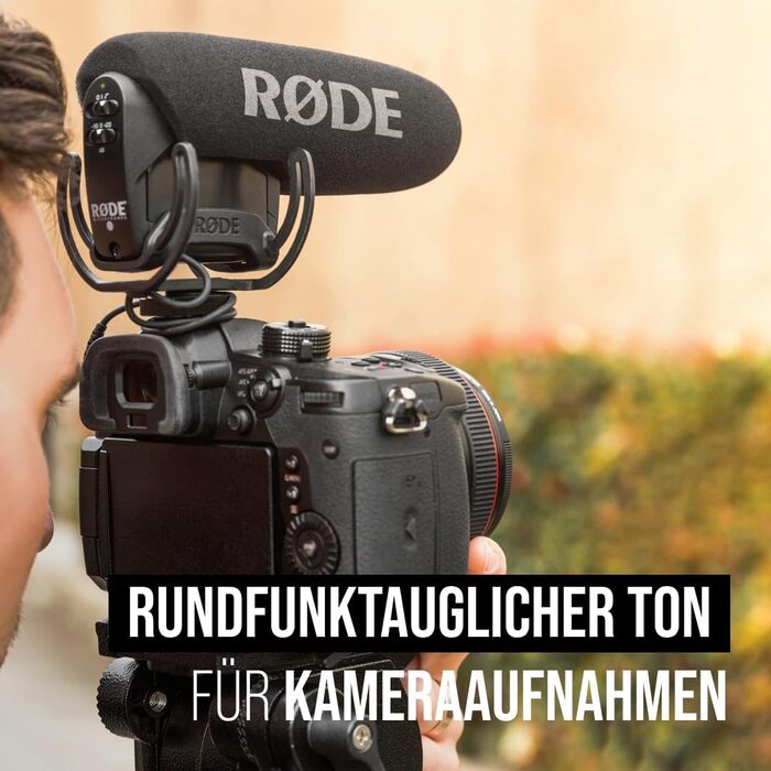 �DE VideoMic Pro Професійний спрямований мікрофон з фільтром високих частот і подушечкою для запису відео та створення контенту (ч