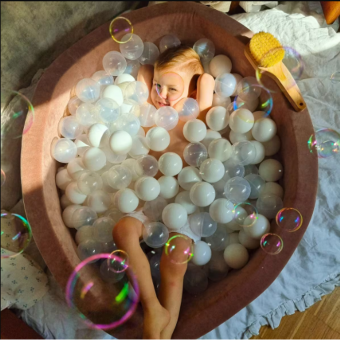 Сухий басейн MeowBaby з кульками, білий