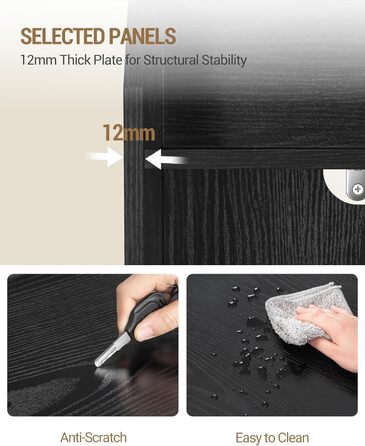 Книжкова полиця Hzuaneri, 6-ярусна стояча полиця, полиця для зберігання, полиця для колекційних предметів, регульовані панелі, для вітальні, офісу, 24 x 30 x 169,5 см, чорна BC06904 шт. 24 x 30 x 169,5 см чорна