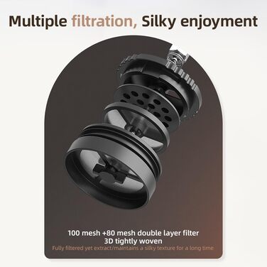 Дорожня кружка френч-прес Tidyard, портативна кавова дорожня кружка на 320 мл, кавоварка з нержавіючої сталі з подвійною ізоляцією для меленої кави та чайного листя на ходу Слонова кістка