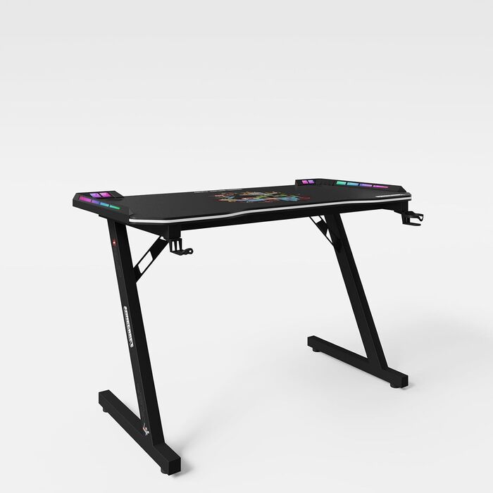 Стіл Minecraft, дерев&39яний композит, чорний карбоновий вигляд, 120x74x60